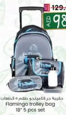 KM Trading Flamingo trolley bag 18" 5 pcs set offer