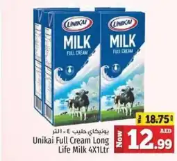 Kenz Hypermarket Unikai full cream long life milk offer