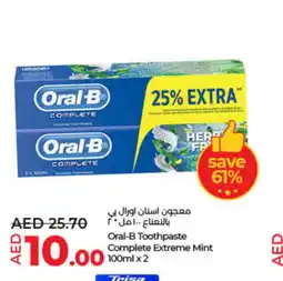Lulu Hypermarket ORAL-B Toothpaste offer