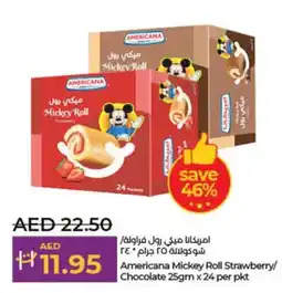 Lulu Hypermarket Americana mickey roll strawberry/ chocolate offer