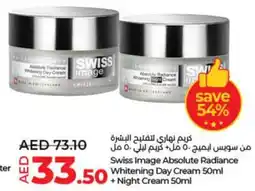 Lulu Hypermarket Swiss image absolute radiance whitening day cream +night cream offer