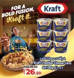 Lulu Hypermarket Kraft Cheddar Cheese Cans offer