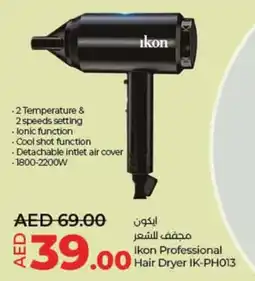 Lulu Hypermarket Ikon Professional Hair Dryer IK-PH013 offer