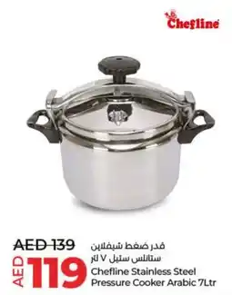 Lulu Hypermarket Chefline Stainless Steel Pressure Cooker Arabic offer