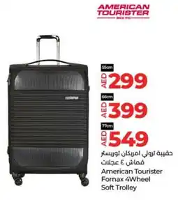 Lulu Hypermarket American Tourister Fornax 4Wheel Soft Trolley offer