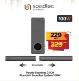 Safari Hypermarket Porodo Soundtec 2.1CH Bluetooth Soundbar System 100W offer
