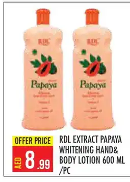 Baniyas Spike Hypermarket RDL Body Lotion & Cream offer