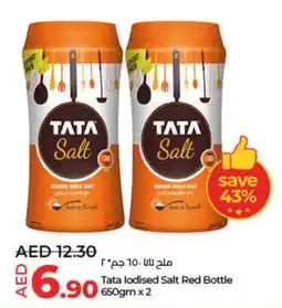 Lulu Hypermarket Tata lodised Salt Red Bottle offer