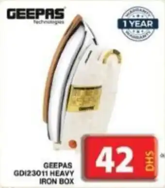 Grand Hyper Market Geepas GD123011 heavy iron box offer