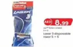 KM Trading Laser 3 disposable razor offer