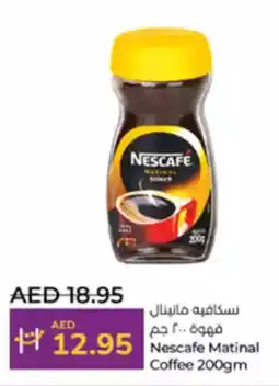 Lulu Hypermarket Nescafe Matinal Coffee offer