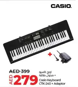 Lulu Hypermarket Casio keyboard CTK-240+ adaptor offer