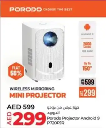 Lulu Hypermarket Porodo Projector Android 9 P720PJR offer
