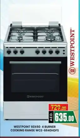 Al Madina WESTPOINT Gas Cooker/Cooking Range offer