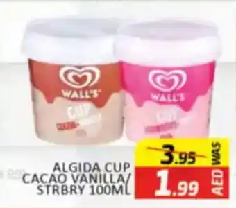 Al Madina Algida Cup Cacao Vanilla Strawberry offer