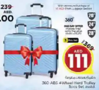 Nesto 360 ABS 4Wheel Hard Trolley Set asstd offer
