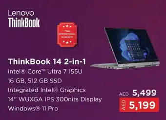 Sharaf DG ThinkBook 14 2-in-1 offer