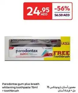 Carrefour Parodontax gum plus breath whitening toothpaste + toothbrush offer