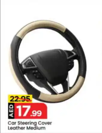 Mark & Save Car Steering Cover Leather Medium offer