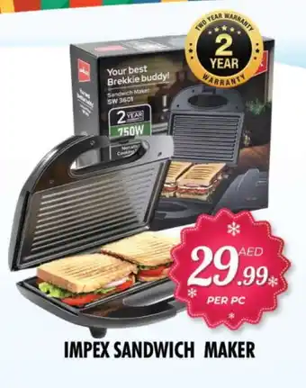 Night to Night Hypermarket IMPEX Sandwich Maker offer