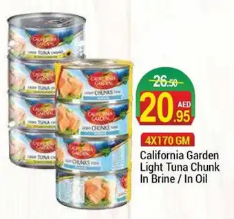 New W Mart California Garden Light Tuna Chunk In Brine / In Oil offer