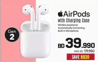 Sharaf DG Apple AirPods with Charging Case offer