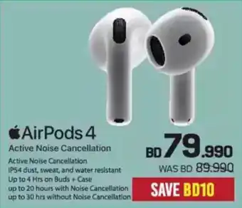 Sharaf DG Apple AirPods 4 Active Noise Cancellation offer