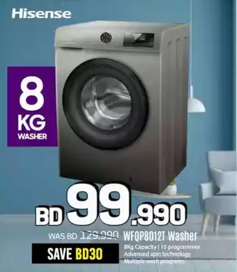 Sharaf DG Hisense Washer WFQP8012T offer