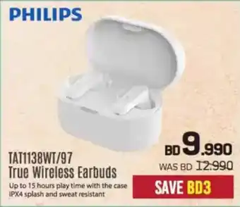 Sharaf DG Philips True Wireless Earbuds TAT1138WT/97 offer