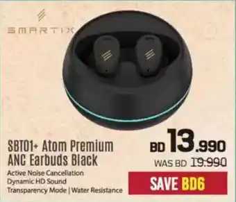 Sharaf DG Smartix SBT01+ Atom Premium ANC Earbuds Black offer