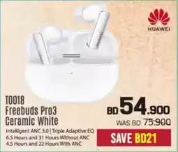 Sharaf DG Huawei Freebuds Pro3 Ceramic White offer