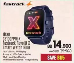 Sharaf DG fastrack Titan 38100PP05K Fastrack Revoltt X Smart Watch Blue offer