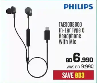 Sharaf DG Philips TAE5008B00 In-Ear Type C Headphone With Mic offer