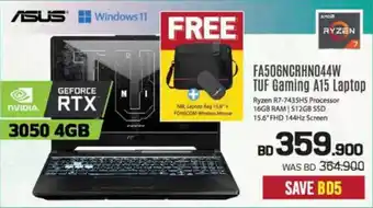 Sharaf DG Asus FA506NCRHN044W TUF Gaming A15 Laptop offer