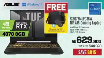 Sharaf DG Asus FX507Z14LP036W TUF A15 Gaming Laptop offer