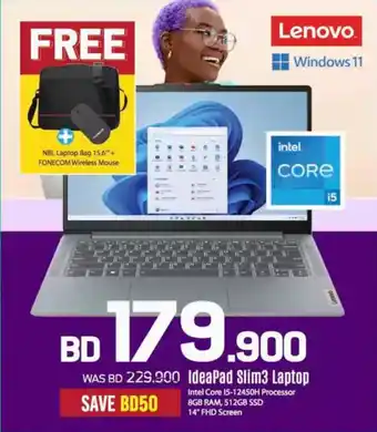 Sharaf DG Lenovo IdeaPad Slim3 Laptop offer