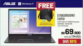 Sharaf DG ASUS Windows 11 E510KABR858WS Laptop offer