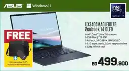 Sharaf DG Asus Windows 11 UX3405MAOLEDU7B Zenbook 14 OLED offer