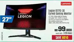 Sharaf DG Lenovo Legion R27FC-30 Curved Gaming Monitor offer