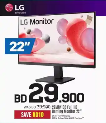 Sharaf DG LG Monitor 22MR410B Full HD Gaming Monitor offer