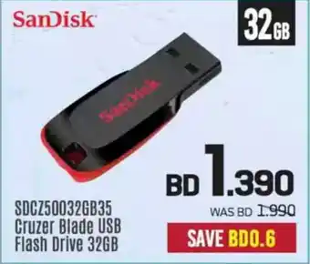 Sharaf DG SanDisk Cruzer Blade USB Flash Drive offer