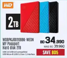 Sharaf DG WD MY Passport Hard disk 2TB offer