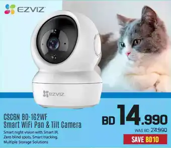 Sharaf DG Ezviz CSC6N BO-1G2WF Smart WiFi Pan & Tilt Camera offer