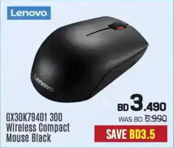 Sharaf DG Lenovo GX30K79401 300 Wireless Compact Mouse Black offer