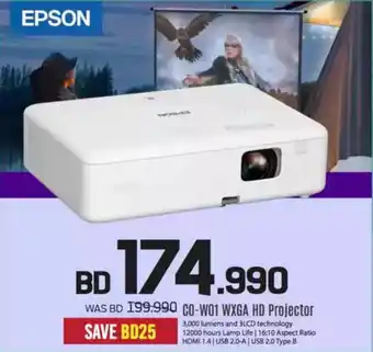 Sharaf DG Epson C0-W01 WXGA HD Projector offer