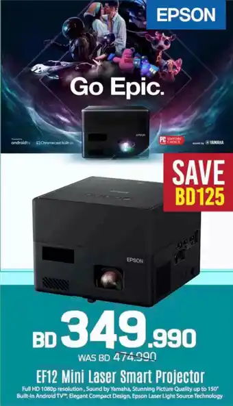 Sharaf DG Epson EF12 Mini Laser Smart Projector offer