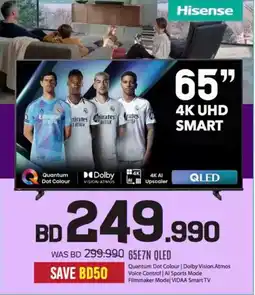 Sharaf DG Hisense 4K UHD Smart 65E7N QLED offer