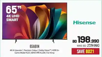 Sharaf DG Hisense 4K UHD Smart 65A61N offer