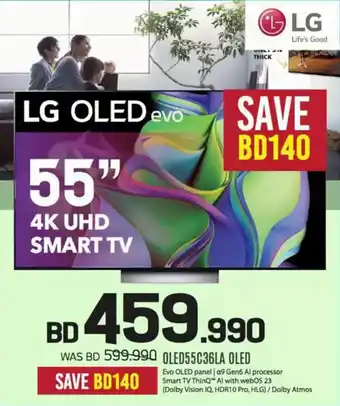 Sharaf DG LG OLED evo 4K UHD Smart TV OLED55C36LA OLED offer