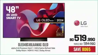 Sharaf DG LG 4K UHD Smart TV OLED48C46LAAMAG OLED offer